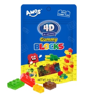 CEK BPOM Amos 4D Permen Lunak Bentuk Balok (Gummy Blocks)