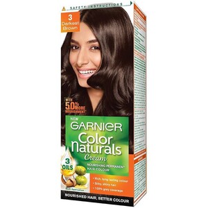 CEK BPOM Garnier Color Naturals - Cream Hair Colorant 3 Coklat Gelap