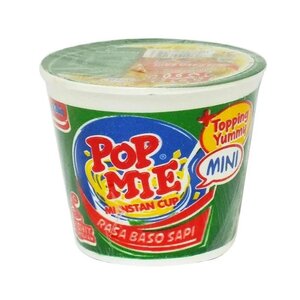 CEK BPOM Pop Mie Mi Instan Cup Mini Rasa Baso Sapi