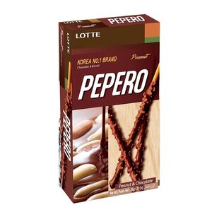 CEK BPOM Pepero Biskuit Stik Salut Cokelat dengan Kacang (Peanut)