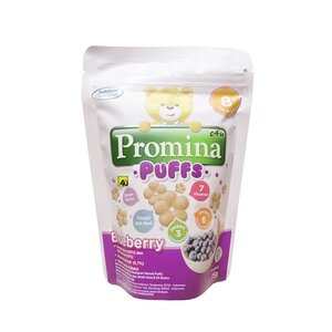 CEK BPOM Promina Makanan Pendamping ASI Kudapan Sereal Puffs Rasa Blueberry untuk Bayi Usia 8-12 Bulan