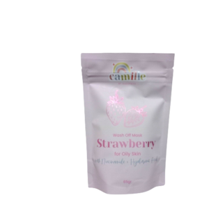 Cek Bpom Camille Strawberry Wash Off Mask With Niacinamide & Hyaluronic Acid