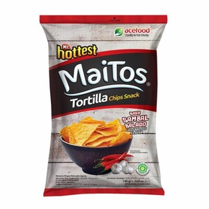 CEK BPOM Mr. Hottest Maitos Makanan Ringan Ekstrudat Jagung Rasa Sambal Balado (Tortilla Chips)