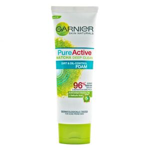 Cek Bpom Garnier Skin Naturals Pure Active - Matcha Deep Clean Dirt & Oil - Control Foam