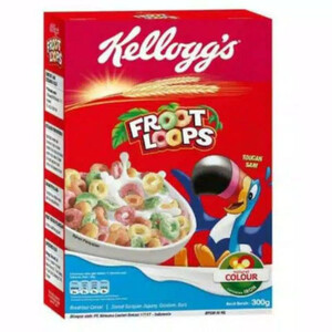 CEK BPOM Kelloggs Sereal Sarapan Jagung Gandum Barli (Froot Loops)