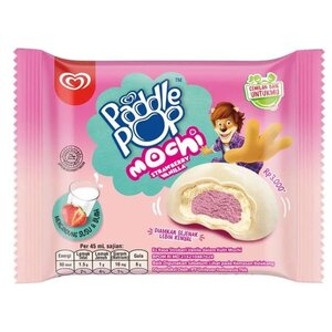 CEK BPOM Walls Paddle Pop Es Rasa Stroberi Vanila dalam Kulit Mochi