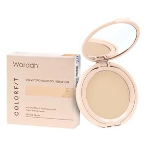 CEK BPOM Wardah Colorfit Velvet Powder Foundation 33W Olive Beige