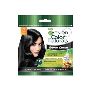 CEK BPOM Garnier Color Naturals Express Cream 1 Hitam Alami - Krim Pewarna