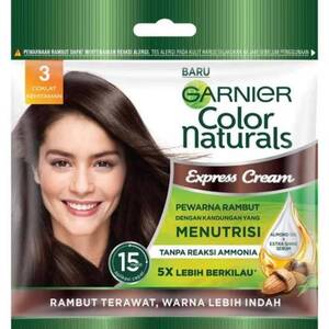 CEK BPOM Garnier Color Naturals Express Cream 3 Coklat Kehitaman - Krim Pewarna