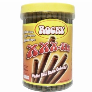 CEK BPOM Rocky Xxxtra Wafer Roll Rasa Cokelat