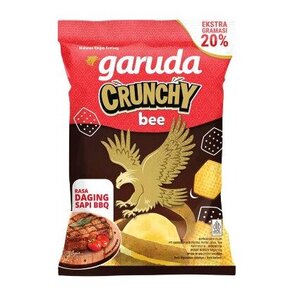 CEK BPOM Garuda Crunchy Bee Makanan Ringan Kentang Rasa Daging Sapi BBQ