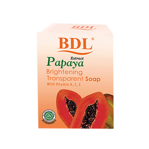 CEK BPOM BDL Papaya Brightening Transparent Soap With Vitamin A, C, E