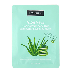 CEK BPOM Lomira Aloe Vera Niacinamide Acne Care Brightening Essence Mask