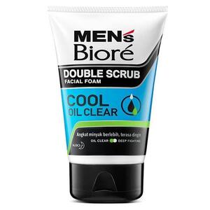 CEK BPOM Men’s Biore Double Scrub Facial Foam Cool Oil Clear