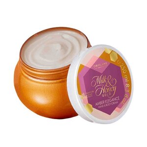 CEK BPOM Oriflame Sweden Milk & Honey Gold Amber Elegance Hand & Body Cream