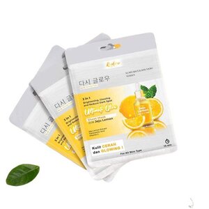 CEK BPOM Reglow Indonesia 3 in 1 Ultimate Glow Sheet Mask With Jeju Lemon