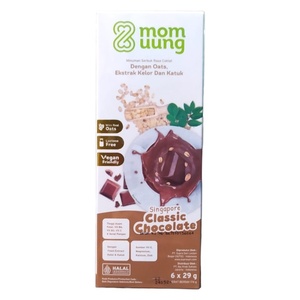 Mom Uung Mylkflow Minuman Serbuk Rasa Cokelat dengan Oats, Ekstrak Kelor dan Katuk