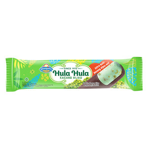 Campina Es Krim Kacang Hijau dengan Lapis Cokelat (Hula Hula Kacang Hijau)