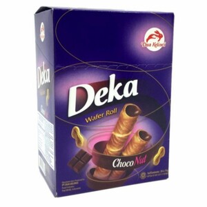 Deka Wafer Roll Rasa Cokelat Hitam (Dark Chocolate Wafer Roll)