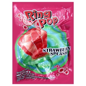 Ring Pop Kembang Gula Rasa Stroberi (Strawberry Splash)