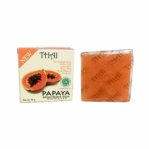 Thai New Brightening Papaya Soap With Vitamin A C E & Niacinamide