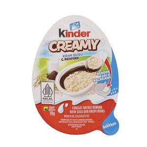 Kinder Creamy Cokelat Imitasi Dengan Krim Susu dan Krispi Beras