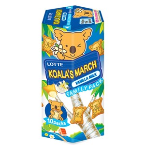 Lotte-Koalas March Biskuit Isi Krim Rasa Susu Vanilla