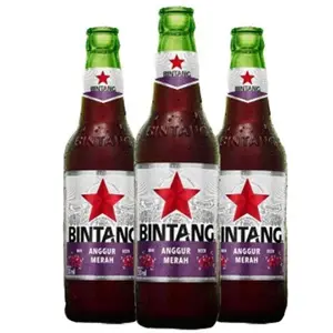 Bintang Bir dengan Sari Buah Anggur Merah (Mengandung Alkohol ± 4,9% vv)