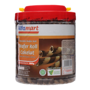 Alfamart Wafer Roll Rasa Cokelat