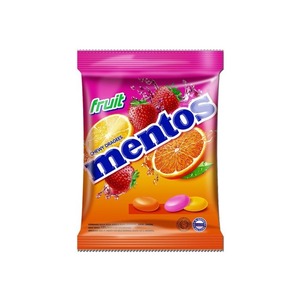 Mentos Kembang Gula Rasa Aneka Buah (Stroberi-Jeruk-Lemon)