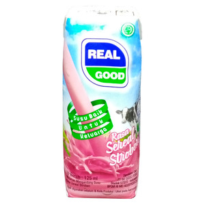 Real Good Minuman Mengandung Susu Rasa Sereal Stroberi