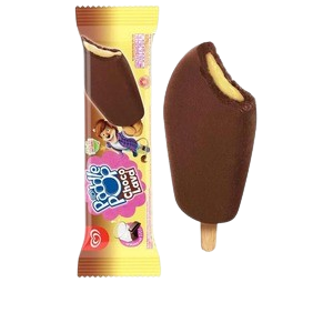 Walls Paddle Pop Es Susu Rasa Cokelat dengan Saus Krimer Kental Manis