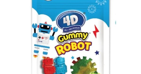 Amos 4d Permen Lunak Bentuk Robot