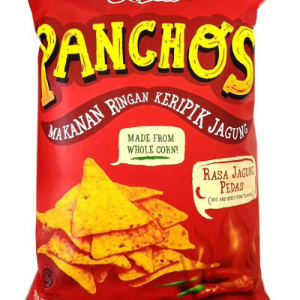 Oishi Panchos Makanan Ringan Keripik Jagung Rasa Jagung Pedas (Hot And Spicy Corn Flavor)