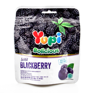 Yupi Bolicious Kembang Gula Lunak Jeli Rasa Blackberry