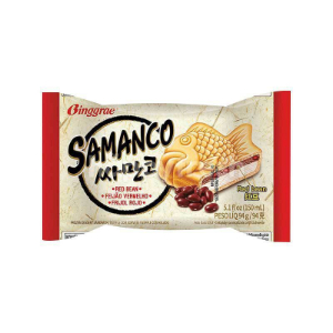 Binggrae Es Rasa Susu Dengan Sandwich Rasa Kacang Merah (Samanco Red Bean)