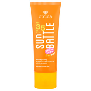 Emina Sun Battle SPF 35 PA +++ Bright Glow Amino + Vit C Airy Barrier Repair